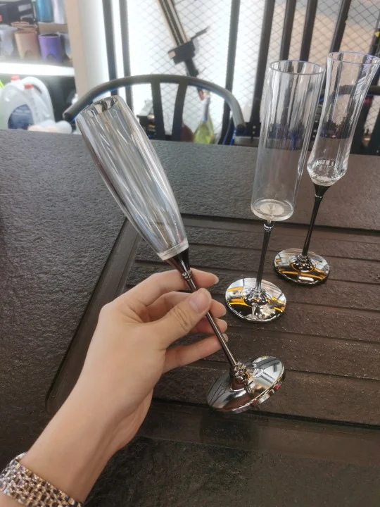 合金pc变形香槟杯