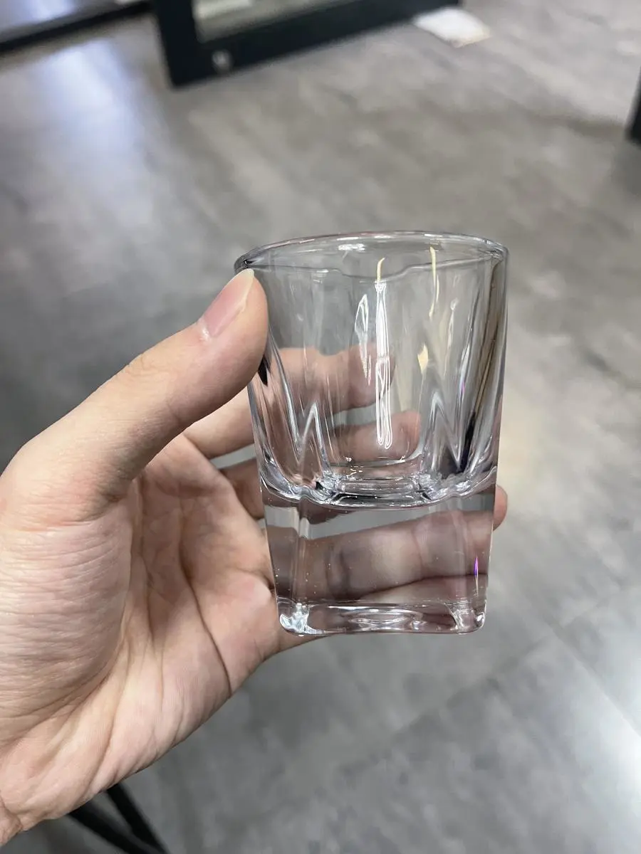 四方厚底酒杯 - 【超白】矮款  100ml