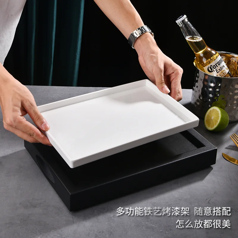 长方果盘 烤漆架