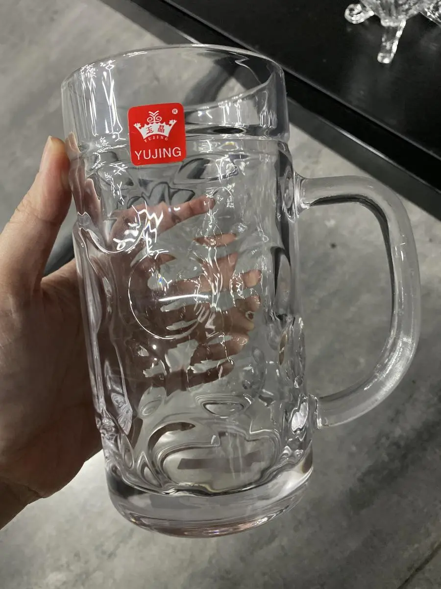 玻璃 珠点扎啤杯