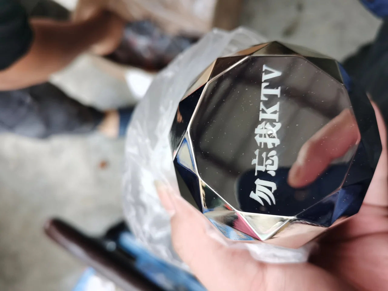 网格钻石色盅