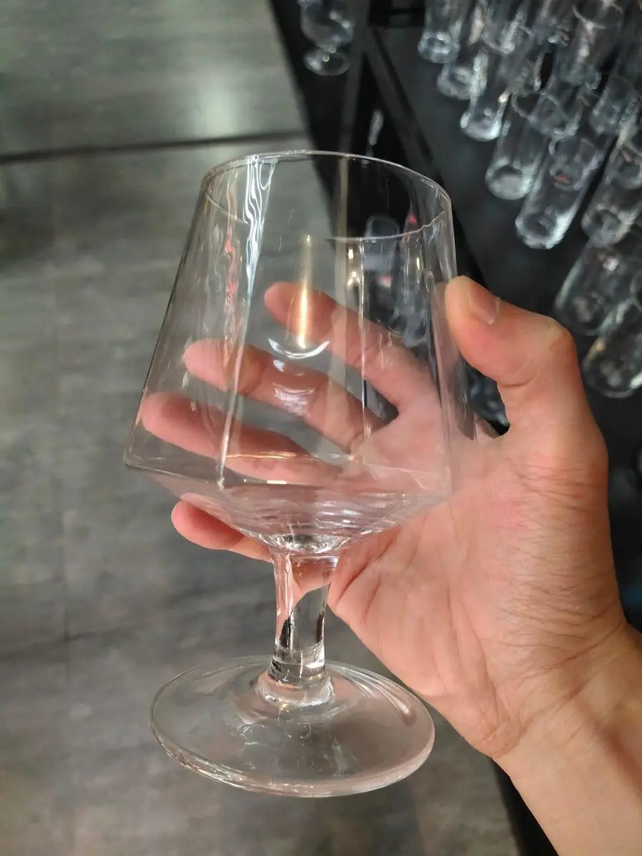 玻璃 六棱白兰地杯