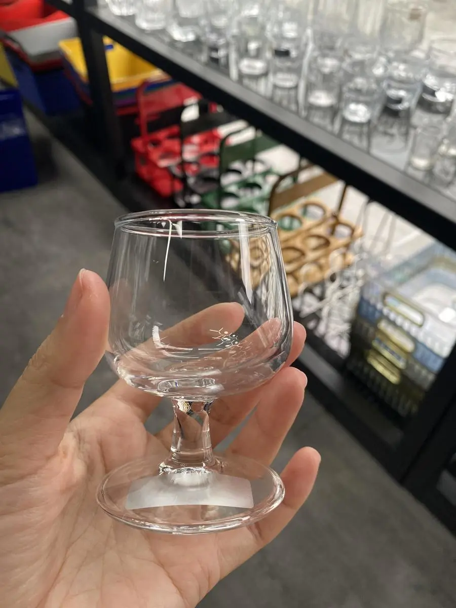 玻璃 卷边白兰地杯