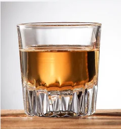 玻璃 厚底剑纹酒杯