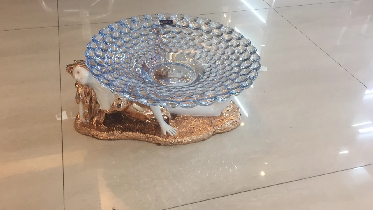 豹纹女珠点果盘底座