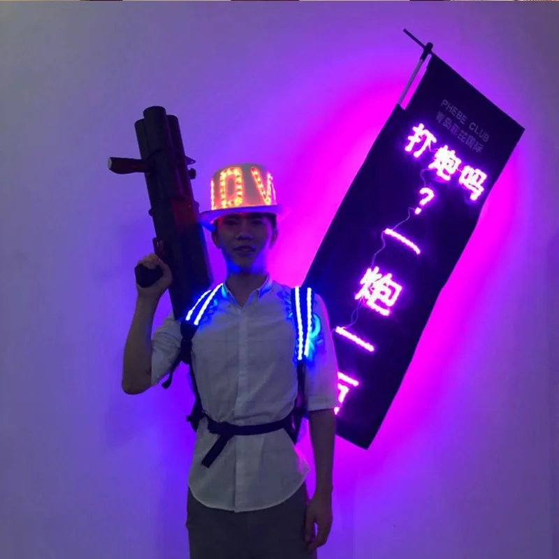 打炮发光旗