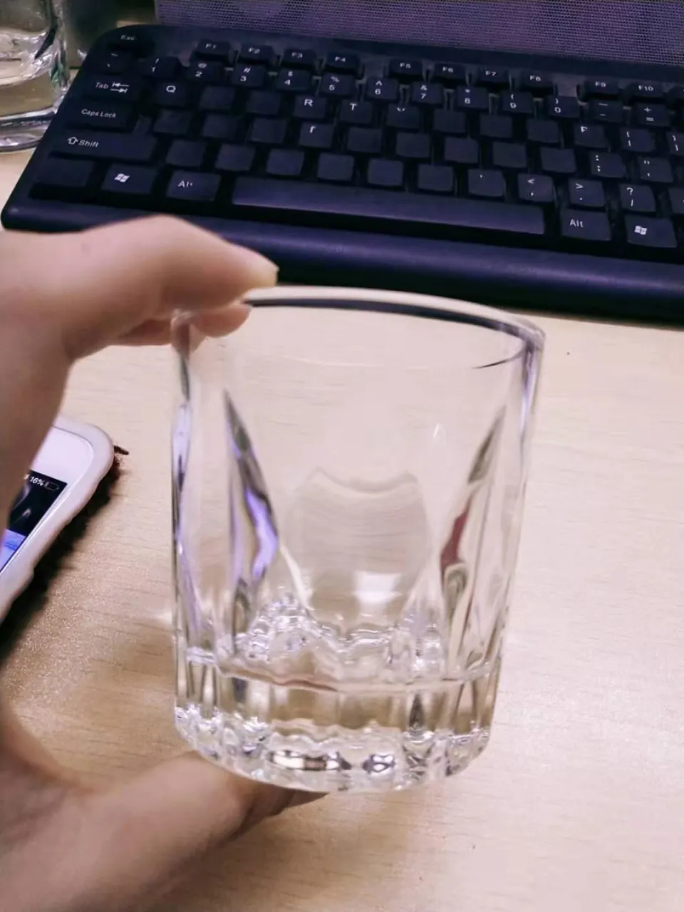 玻璃 伯爵内花纹酒杯