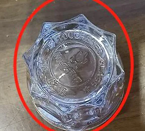 菱形钢化八角杯