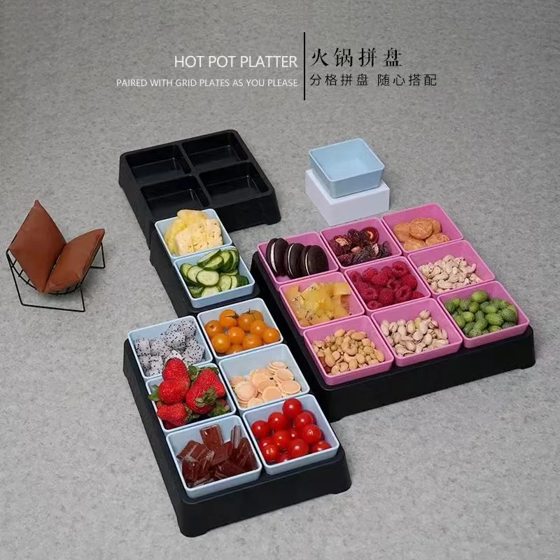 带提手线条小食架