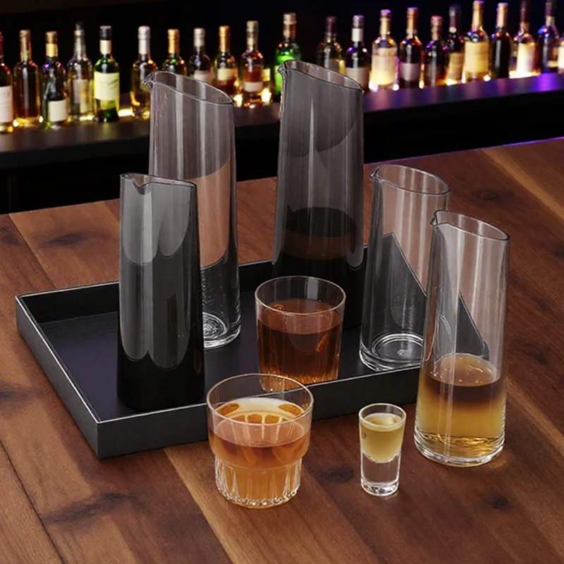 锥形PC分酒器 - 黑色 280ML【平底】