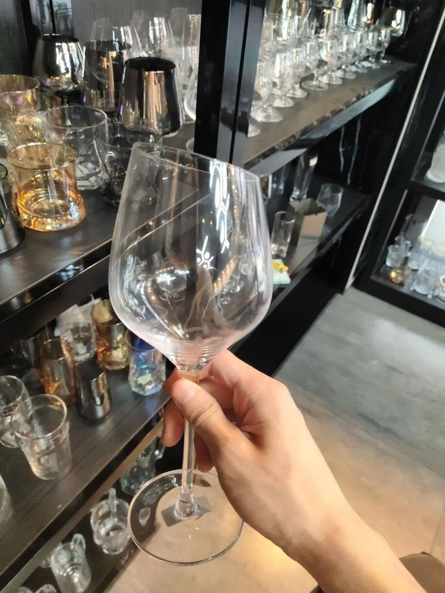 玻璃 斜口红酒杯