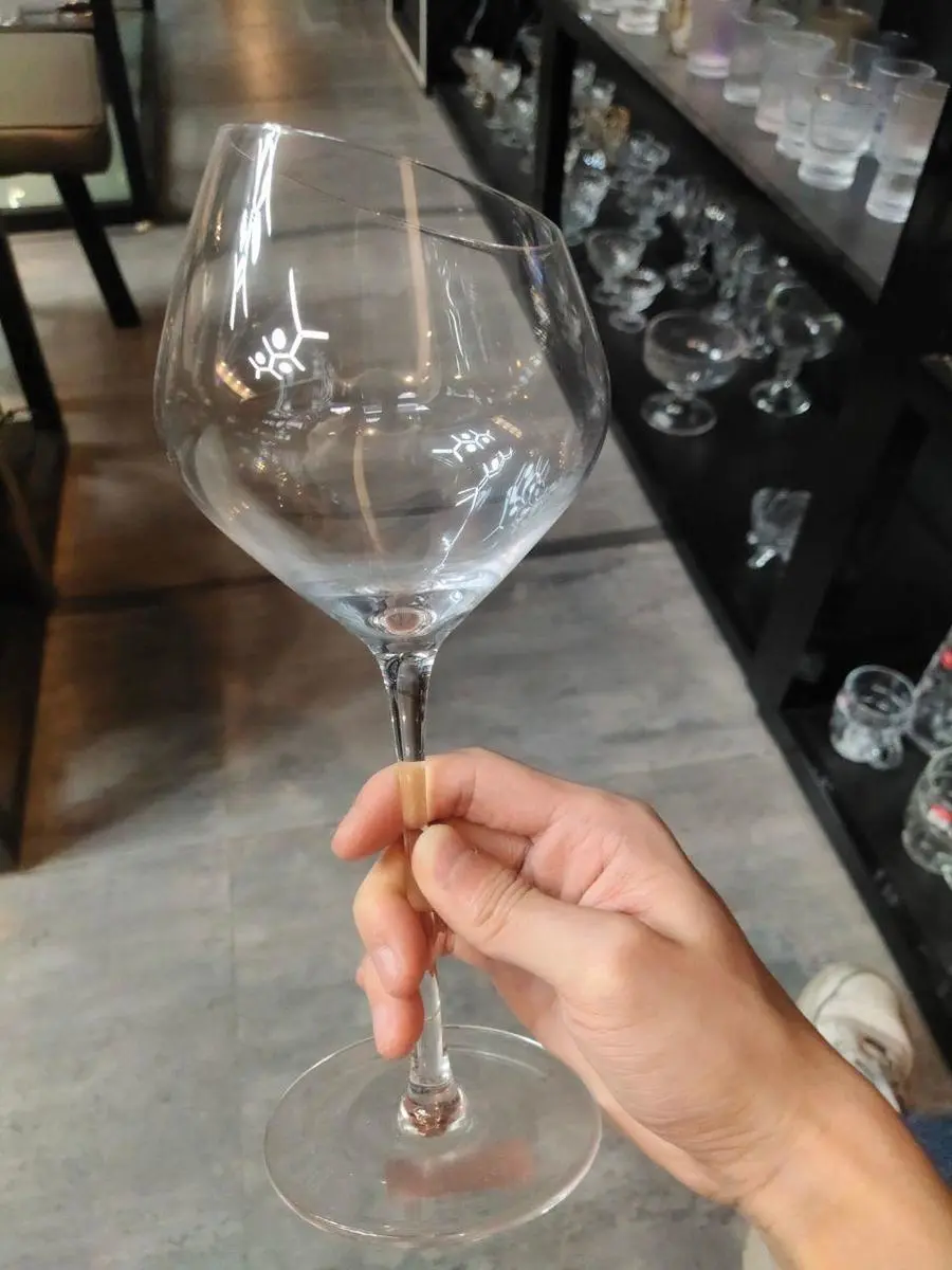 玻璃 斜口红酒杯