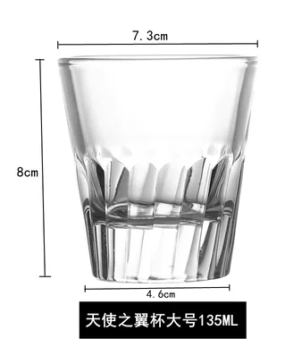 玻璃 扭纹羽翼酒杯