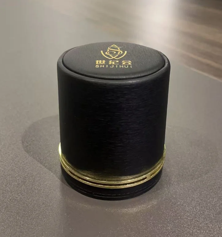 双环皮色盅