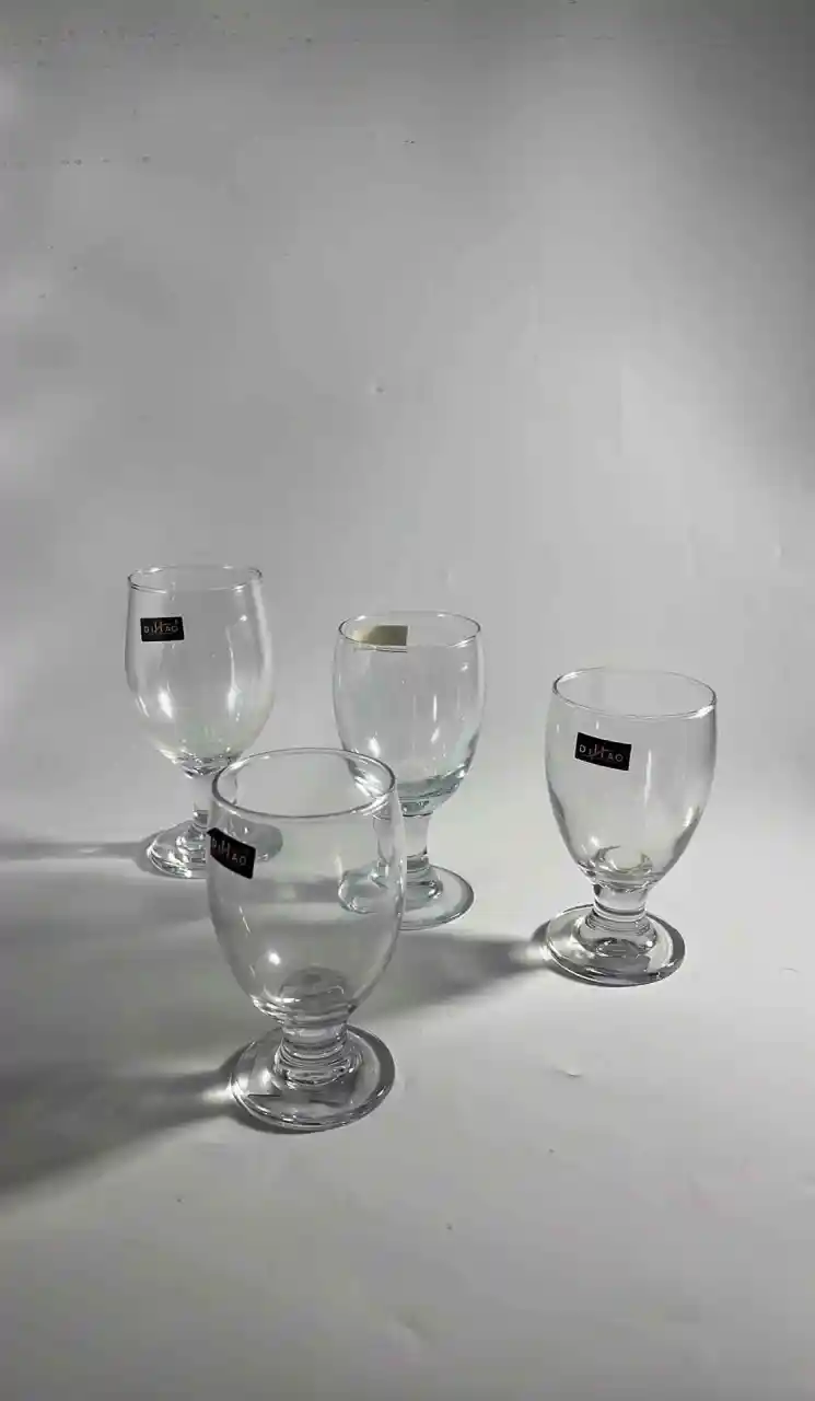 玻璃 矮脚卷边红酒杯