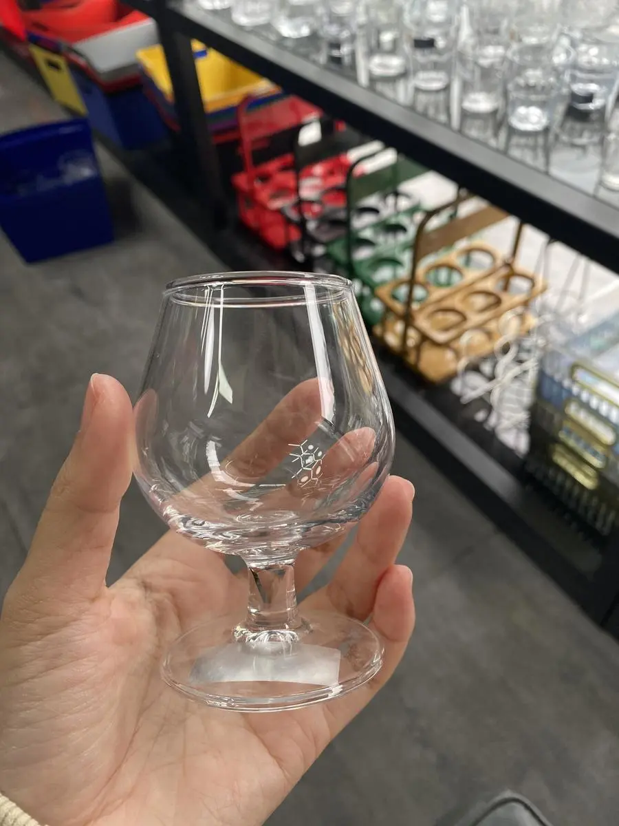 玻璃 卷边白兰地杯