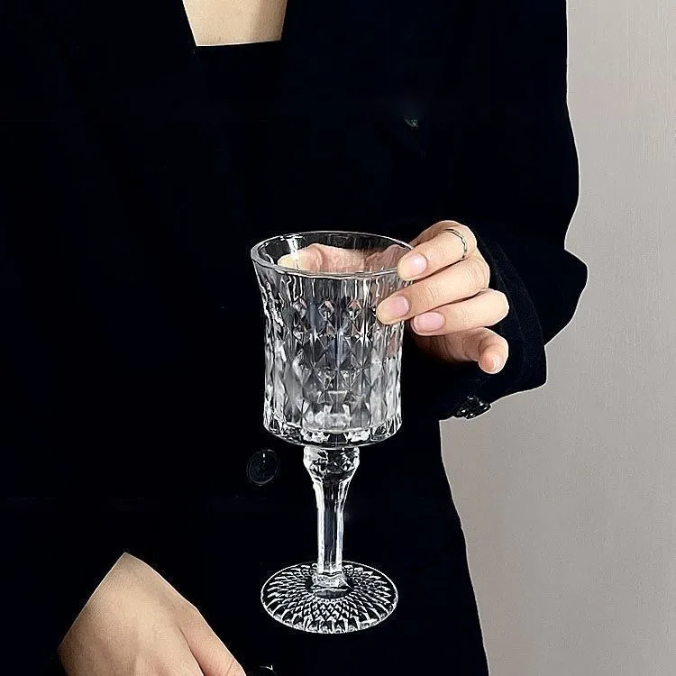 玻璃 钻石高脚红酒杯