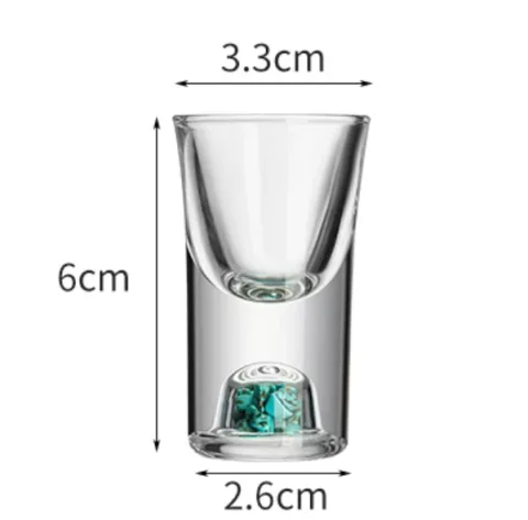 高档白酒酒具 - 10ml 绿松石子弹杯
