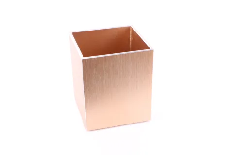 金钛铝银边摆台 - 方形果皮桶