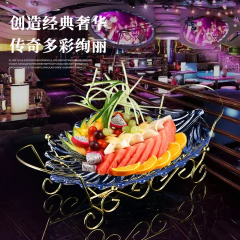 羽毛果盘铁艺架