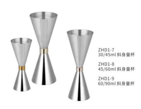 镀色斜身量杯