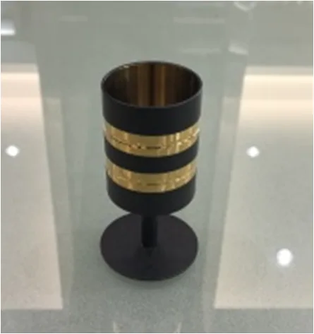 经典黑金摆台 - 高脚果签杯（黑金）