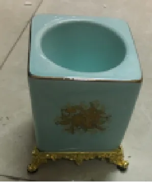 陶瓷摆台四方牙签筒