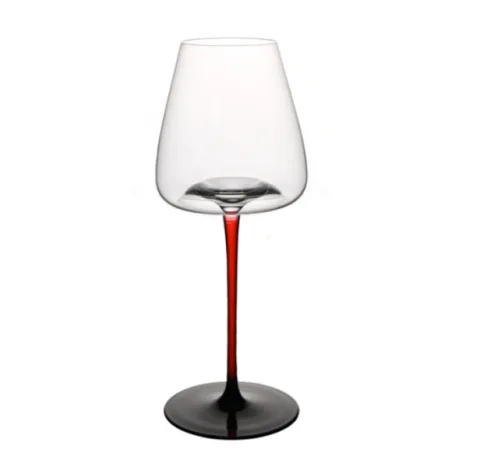 水晶红黑凹底红酒杯 - AT240-R-460ml