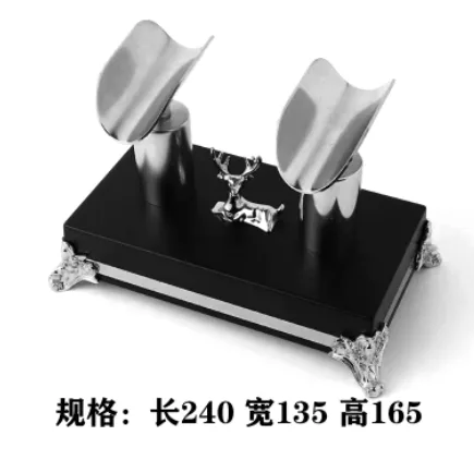 金鹿不锈钢摆台 - 黑银话筒架