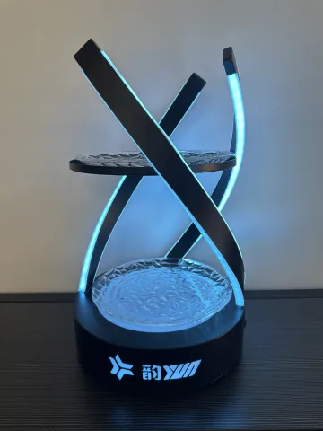 多层发光果盘架 - 圆形螺旋双层