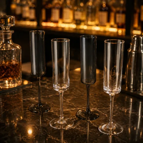 玻璃 直筒香槟杯