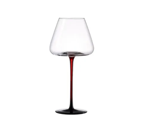 水晶红黑凹底红酒杯 - AT250-R-680ml