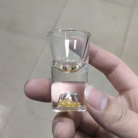 高档白酒酒具 - 10ml 金箔子弹杯